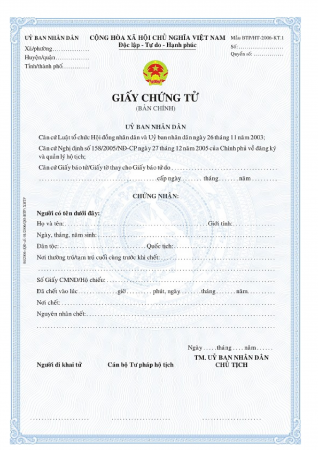 Thủ tục đăng ký khai tử
