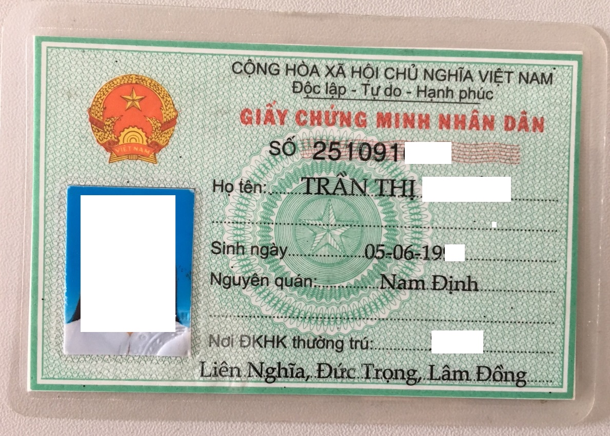 Thủ tục cấp lại chứng minh nhân dân Thủ tục cấp lại chứng minh nhân dân