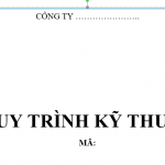 Mẫu quy trình kỹ thuật tòa nhà chung cư